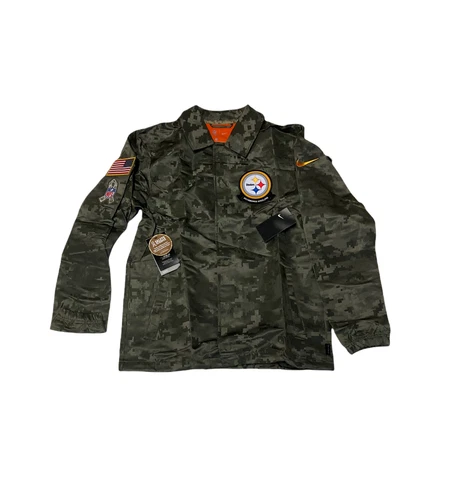 NWT NEW Pittsburgh Steelers Nike Men's Salute To Service Button Jacket Medium Cover