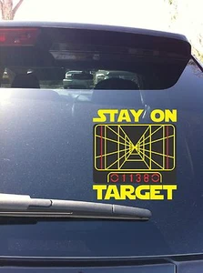 03-35 X-Wing HUD Stay on Target Star Wars Fenster Vinyl Aufkleber Abziehbild  - Bild 1 von 1