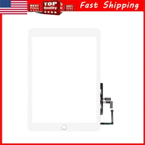 9.7"  Touch Digitizer Screen Glass Home Button For iPad 5th 2017 A1822 A1823 QC - Picture 1 of 5