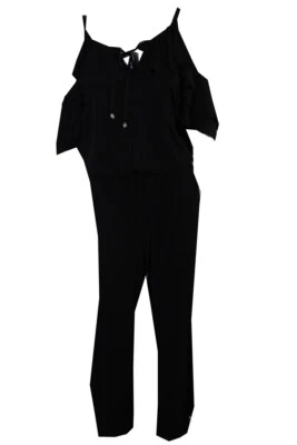 Inc International Concepts Plus Size Schwarzer Rüschiger Weitbein Jumpsuit 1X - Bild 1 von 3