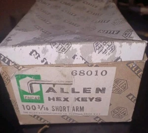 3/16 Allen Hex Key Box Of (70) New - Picture 1 of 3