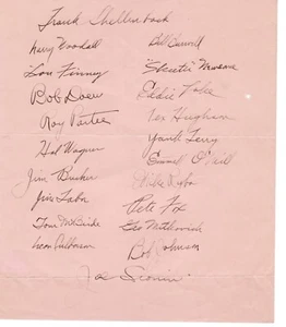1940's Boston Red Sox Signed Page 20 Signatures - See List - Picture 1 of 4