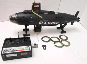 Vintage Nikko Sea Wolf R/C Submarine 11501 Radio Control Read Details - Picture 1 of 13