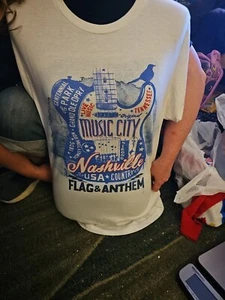 Nashville Usa Country Flag & Anthem T Shirt Unisex Size M - Picture 1 of 2
