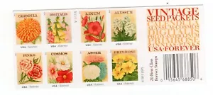 2013 Forever Vintage Seed Packets Complete Booklet, Scott #4763b, Mint NH - Picture 1 of 1