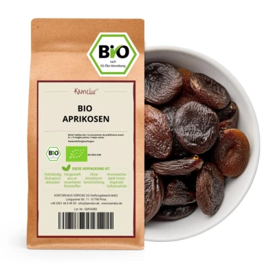 (16,63 EUR/kg) 3 x 1 kg organic apricots gently dried, unsulfurized - Image 1 of 4