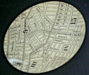 Mapa de placas firmado por John Derian calles West Village NY - Imagen 1 de 7