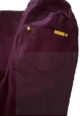 Calça IMAN 2 Ave Global Chic muito roxa estilo Mauve 5 bolsos - Imagem 1 de 4