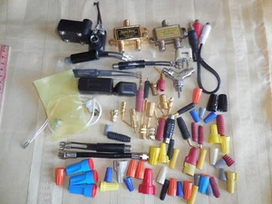 Lot of different electric parts connectors, plugs, electrical cable covers #HI - Picture 1 of 11