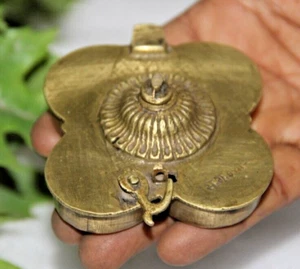 1930's Vintage Brass Butterfly Shape Tikka Box Handcrafted Old Original - Picture 1 of 9