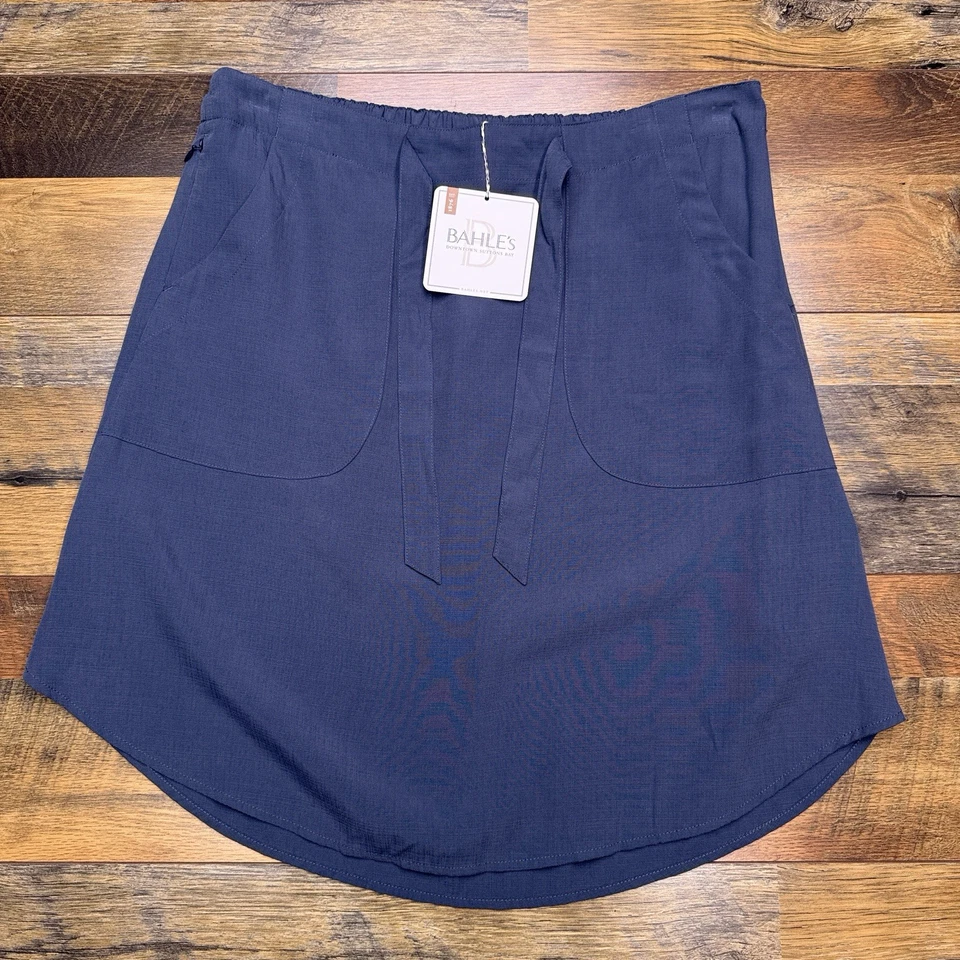 Falda Royal Robbins Ajuste Estándar Mediana Azul Bergen Cordón Bolsillos con Cremallera Nueva Foto 1 de 4