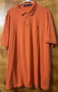Polo Ralph Lauren Poloshirt Orange Herren XXL Kurzarm Preppy - Bild 1 von 6