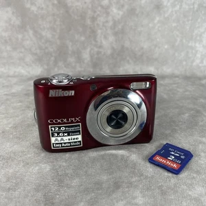 Nikon Coolpix L22 12mp 3.6x Zoom Digital Camera - RED Tested, Working - Picture 1 of 6