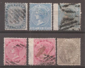 Ceylon Sc# 69-73 Used CV $125+ gtc7 - Bild 1 von 1