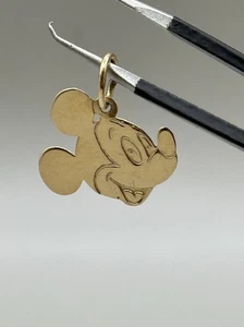 VTG 14k 585 Yellow Gold Mickey Mouse Charm - Picture 1 of 4