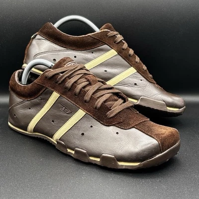 Diesel Evelyn Brown Leather / Suede Sneakers Women's Size 10 Retro Vintage Y2K - Image 1 of 4