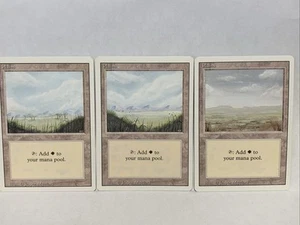 MTG x3 Plains A B C variations (NM) from Revised : Magic the Gathering - Picture 1 of 4