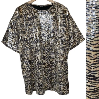 Motel Rocks блестки футболка Shift платье размер маленький - Изображение 1 из 4