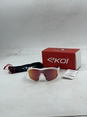 Ekoi | Gafas de sol Ironman unisex para ciclismo blanco/naranja espejo PERS0EV0 4 Foto 1 de 4