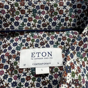 ETON Current Multicolor Floral AOP Calce Ajustado Para Hombre Botón Frontal Talla Grande Como Nuevo - Imagen 1 de 16