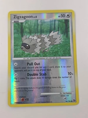 Pokémon Zigzagoon LV.6 96/106 2008 Card Great Encounters Series Holo Normal Type - Image 1 of 2