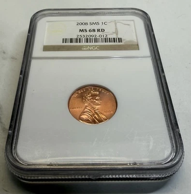 2008 SMS 1c Lincoln Cent NGC MS68RD - Image 1 of 2