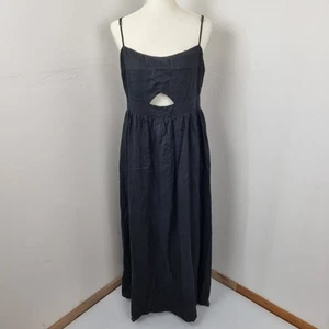 Maxi Vestido Dissh Lino Negro Talla 16 - Imagen 1 de 6