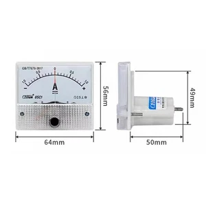 1PCS New 85C1 DC Analog Ammeter Pointer AMP Panel Meter DC -1A To +1A - Picture 1 of 4
