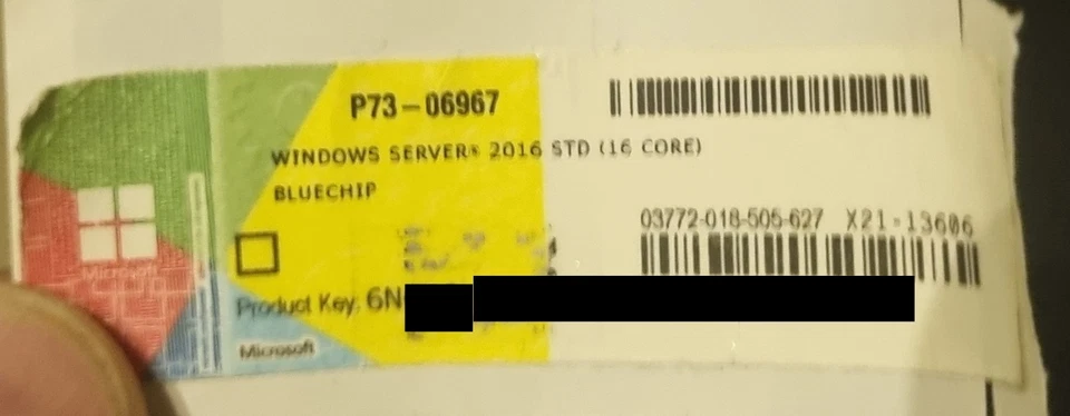 Microsoft Windows Server 2016 STD 16-Core Lizenz/COA - Bild 1 von 1