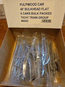 Tichy Train Group #6042 HO Pulpwood Flat Car -- Undecorated 6-Pack - Picture 1 of 1