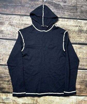 Alexander Wang Merino Wool Hoodie Men's XS Pullover Navy - Image 1 of 4