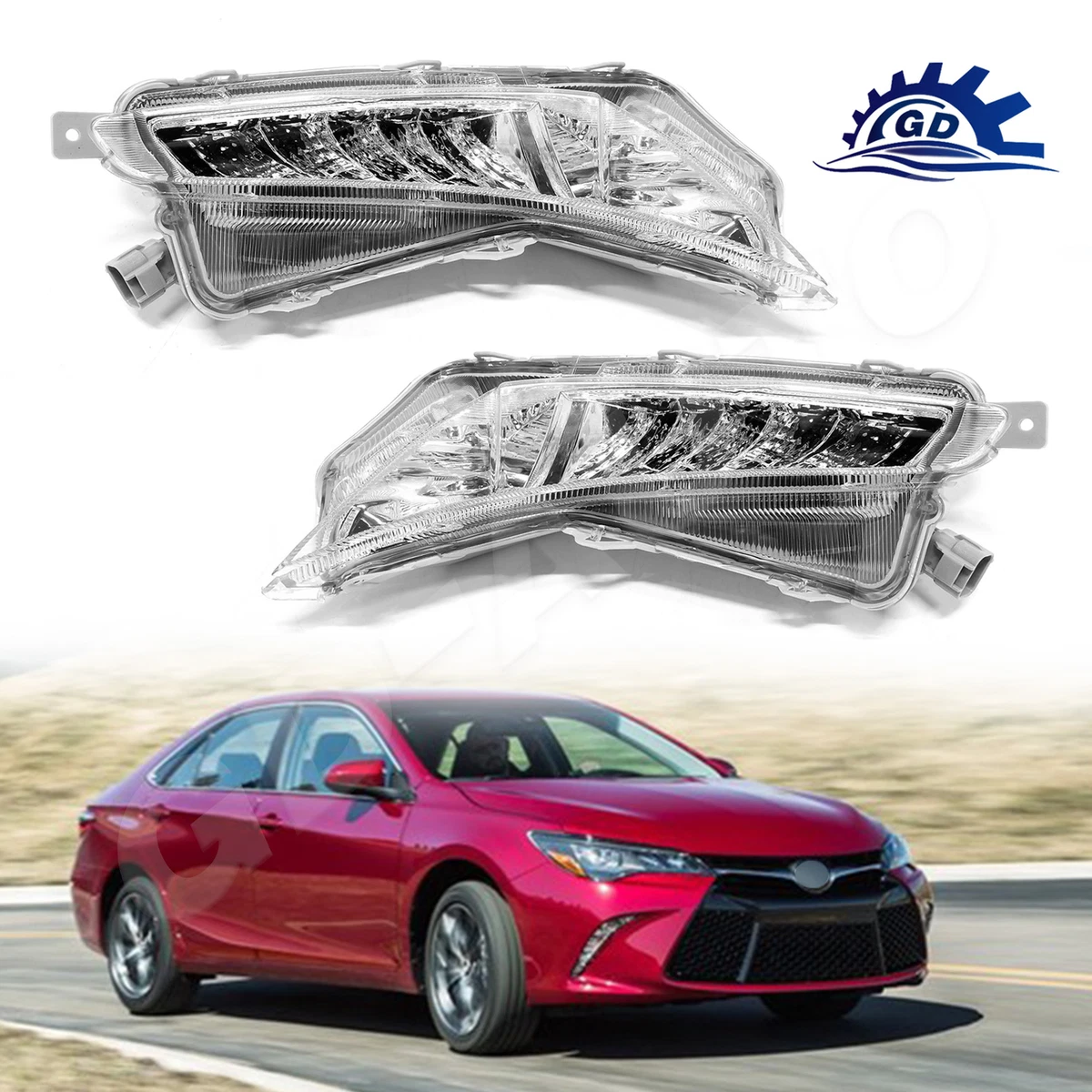 Faros Antiniebla LED Para Coche, Accorios Para Toyota Camry 2015, 2016, 2017, Versión Tadounidense, Color Amarillo Y Blanco - AliExprs