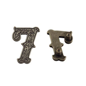 Number 7 Screwback Concho in Dark Silver 1339-342 - Picture 1 of 1