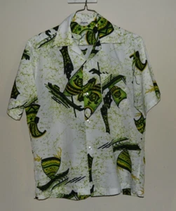 Vintage Tropicana Hawaii Kurzarm Polyester Ausleger Druck Shirt Brustumfang 46" - Bild 1 von 6