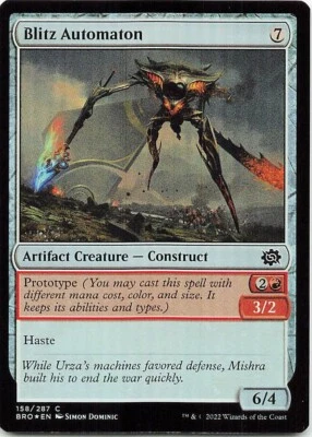 2022 Magic The Gathering The Brothers' War Foil #158 Blitz Automaton C - Image 1 of 2