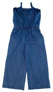 Girls Cat & Jack Size M 7/8 Jumpsuit One Piece Sleeveless Lightweight Denim - Picture 1 of 9