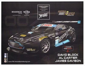 2014 TRG Racing #007 Aston Martin Vantage GT3 GTD Sebring IMSA TUSC Hero Card - Picture 1 of 1