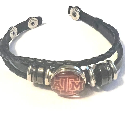 Texas A&M Aggies Metal NCAA Snap Jewelry snap, Necklace, Bracelet or Snap Cover