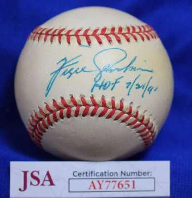 Fergie Jenkins JSA COA Autograph National League Signed Baseball HOF 7/21/91 - Image 1 of 2
