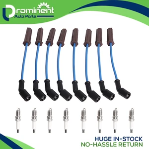 8x Spark Plug & Wire Set for GMC Chevy Tahoe Hummer 5.3L 6.0L V8 9748HH 41-962 - Picture 1 of 5