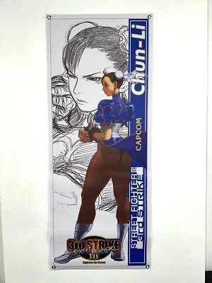 Street Fighter Third Strike Chun Li  Banner  20”x50”  CPS3 capcom arcade poster - Image 1 of 3