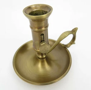 Kammerleuchter Messing Antik-Look Retro verstellbar Kerzenständer Tropfschutz  - Bild 1 von 6