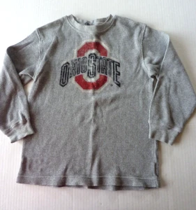 University Ohio State Waffle Knit Henley Boys Size S (8) - Picture 1 of 4