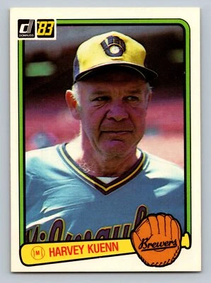 1983 Donruss #608 Harvey Kuenn  MGR  Milwaukee Brewers - Image 1 of 2