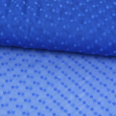 Tüll weich Brauttüll Punkte königsblau 1,60m - Bild 1 von 4