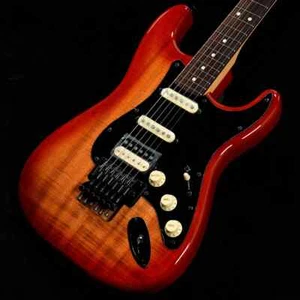 Fender / FSR MIJ Hybrid II Stratocaster HSS Koa Top Black Hardware - Picture 1 of 10