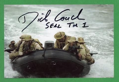 Dick Couch Vietnam Navy Seal Team 1, Author, Professor Signed 4x6 Photo E22372 Cover