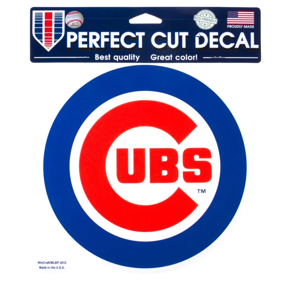 Chicago Cubs Decal Sticker 8" x 8" Perfect Cut Die Cut Blue Red - Image 1 of 1