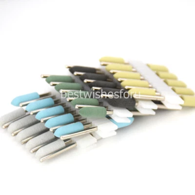 Pulidor de diamante de goma de silicona dental cabezal de molienda pulido fresa herramienta giratoria Foto 1 de 4