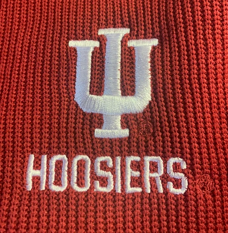 University Of Indiana Hoosiers 1/4 Zip Pullover Sz M Red/Gray Colosseum Athletes Cover
